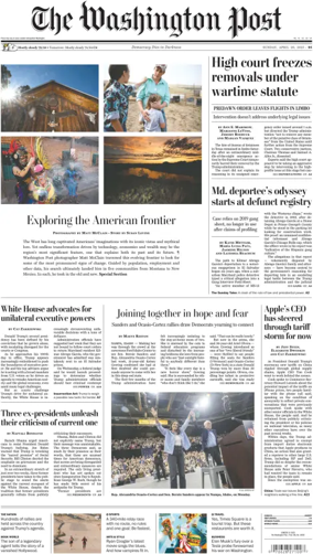 Cover of The Washington Post Sunday