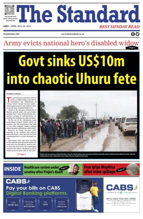 Cover of The Standard (Zimbabwe)