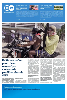 Cover of Deutsche Welle (Spanish edition)