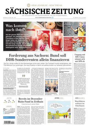 Cover of Sächsische Zeitung  (Dippoldiswalde)