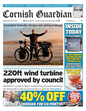 Cover of Cornish Guardian (Newquay & the North Coast)