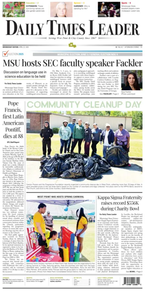 Cover of Daily Times Leader