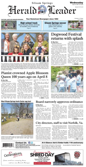 Cover of Siloam Springs Herald Leader