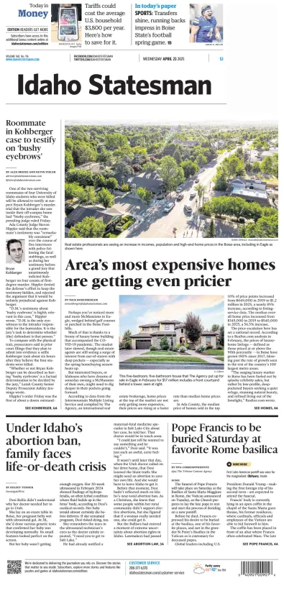 Cover of The Idaho Statesman