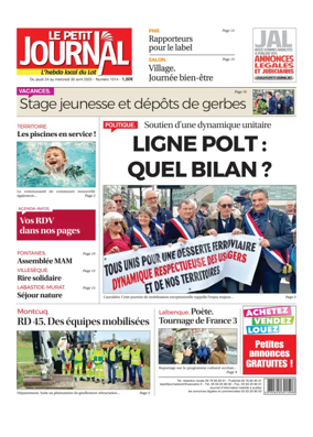 Cover of Le Petit Journal - L'hebdo local du Lot