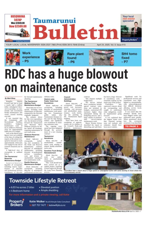 Cover of Taumarunui Bulletin