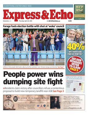Cover of Express & Echo (City & East Devon Edition)