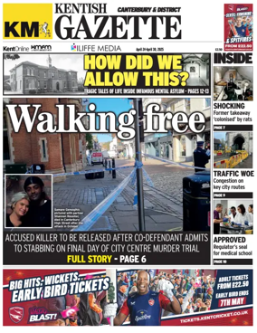 Cover of Kentish Gazette Canterbury & District