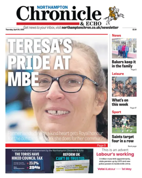 Cover of The Northampton Chronicle and Echo