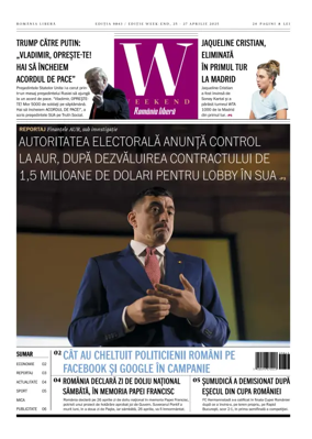 Cover of Romania Libera - Friday Edition