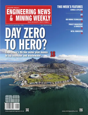 Cover of Engineering News and Mining Weekly