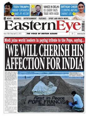 Cover of Eastern Eye (UK)