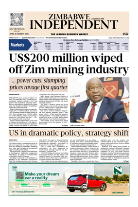 Cover of The Zimbabwe Independent