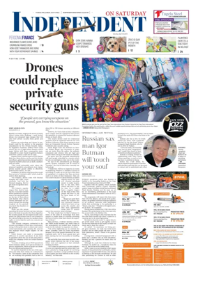 Cover of The Independent on Saturday