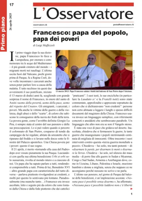 Cover of L'Osservatore