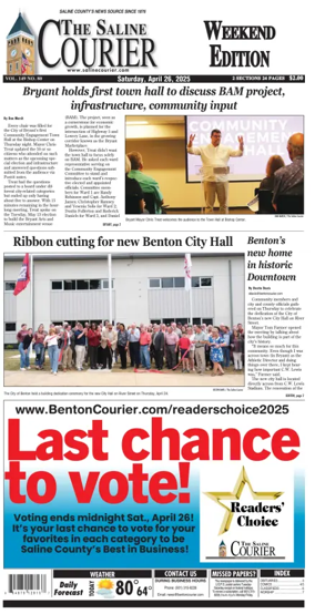 Cover of The Saline Courier Weekend