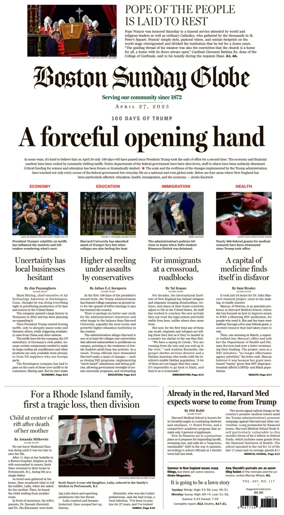 Cover of Boston Sunday Globe