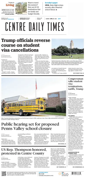 Cover of Centre Daily Times (Sunday)