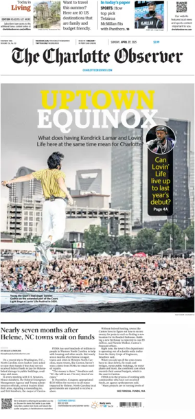 Cover of The Charlotte Observer (Sunday)