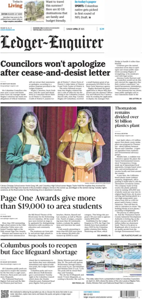 Cover of Ledger-Enquirer (Sunday)