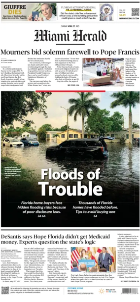 Cover of Miami Herald (Sunday)