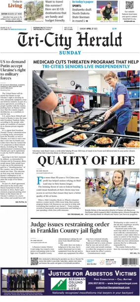 Cover of Tri-City Herald (Sunday)