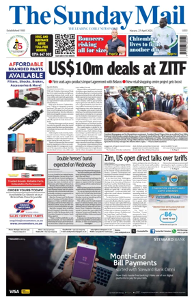 Cover of The Sunday Mail (Zimbabwe)