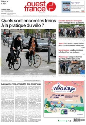Cover of Ouest France (Bayeux / Caen)