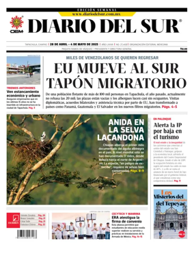 Cover of Diario del Sur