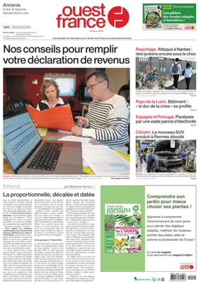 Cover of Ouest France (Ancenis)