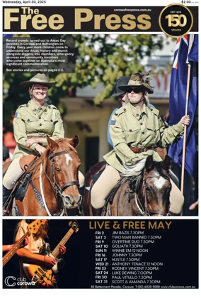 Cover of The Free Press (Corowa)