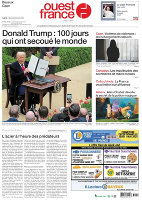 Cover of Ouest France (Bayeux / Caen)