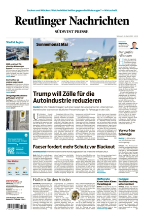 Cover of Reutlinger Nachrichten