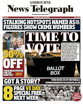 Cover of Ashbourne News Telegraph