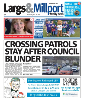 Cover of Largs & Millport Weekly News