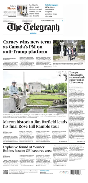 Cover of The Telegraph (Macon)