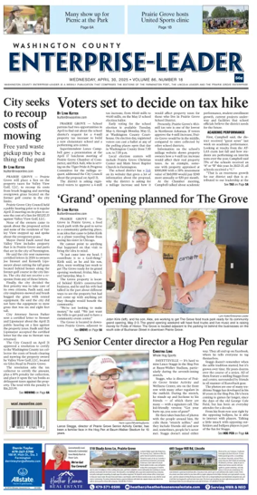 Cover of Washington County Enterprise-Leader