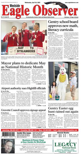 Cover of Westside Eagle-Observer