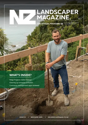 Cover of NZ Landscaper Magazine