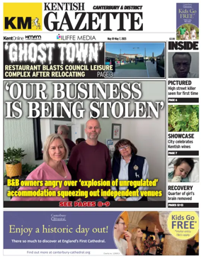 Cover of Kentish Gazette Canterbury & District