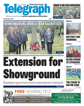 Cover of The Peterborough Evening Telegraph