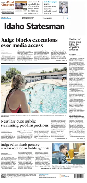 Cover of The Idaho Statesman