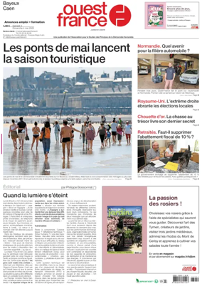 Cover of Ouest France (Bayeux / Caen)