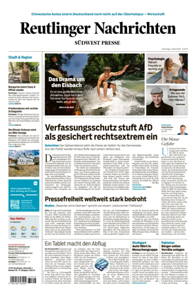 Cover of Reutlinger Nachrichten