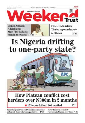 Cover of Weekly Trust