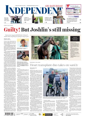 Cover of The Independent on Saturday