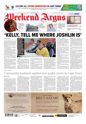 Cover of Weekend Argus (Saturday Edition)