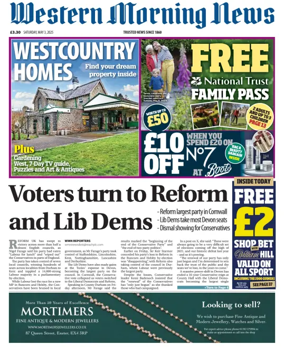 Cover of Western Morning News (Saturday)