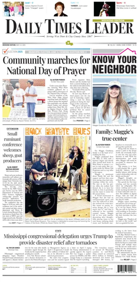 Cover of Daily Times Leader