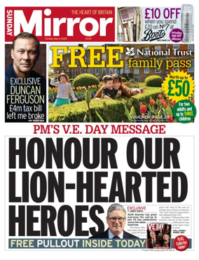 Cover of Sunday Mirror